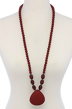 LUSH BEADS LAYER WITH STUNNING PENDANT LONG NECKLACE JY-NS-0988