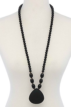 LUSH BEADS LAYER WITH STUNNING PENDANT LONG NECKLACE JY-NS-0988