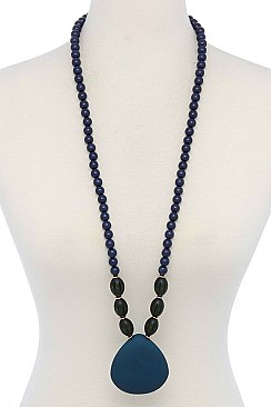 LUSH BEADS LAYER WITH STUNNING PENDANT LONG NECKLACE JY-NS-0988