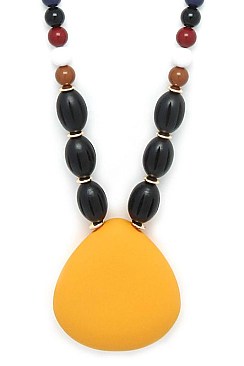 LUSH BEADS LAYER WITH STUNNING PENDANT LONG NECKLACE JY-NS-0988