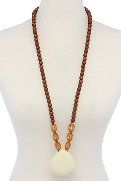 LUSH BEADS LAYER WITH STUNNING PENDANT LONG NECKLACE JY-NS-0988