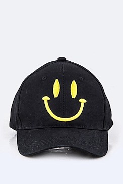 Embroidered Smily Face Cap
