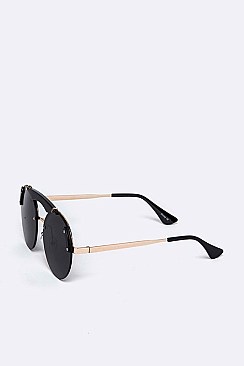 Pack of 12 Pieces Iconic Top-Bar Fashion Round Sunglasses