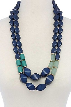 LUSH BEADS LAYERED LONG NECKLACE JY-NS-0989