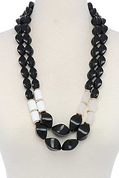 LUSH BEADS LAYERED LONG NECKLACE JY-NS-0989
