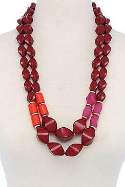 LUSH BEADS LAYERED LONG NECKLACE JY-NS-0989