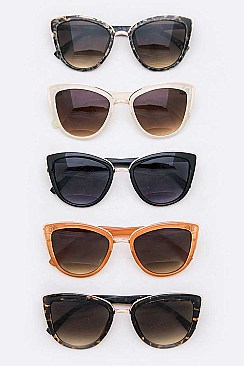 Pack of 12 Classic Cat Eye Sunglasses Set