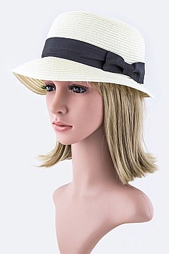 Grossgrain Fashion Straw Hat LACAE266