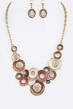 Fashion Enamel Statement Necklace Set