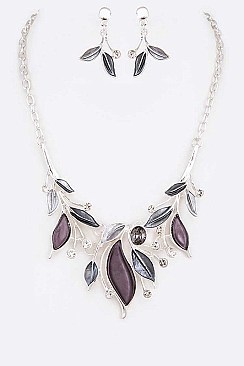 Bejeweled Crystal Statement Necklace Set