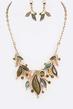 Bejeweled Crystal Statement Necklace Set