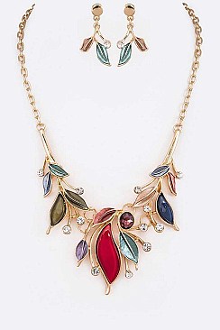 Bejeweled Crystal Statement Necklace Set