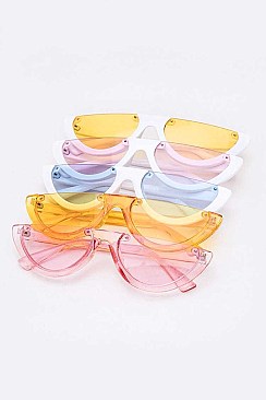 Pack of 12 Light Color Tint Iconic Sunglasses Set