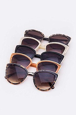 Pack of 12 Classic Cat Eye Sunglasses Set
