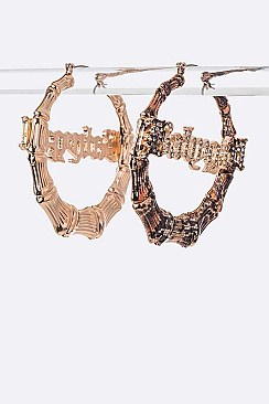 Crystal Babygirl Hoop Earrings