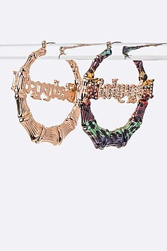 Crystal Babygirl Hoop Earrings