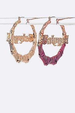 Crystal Babygirl Hoop Earrings