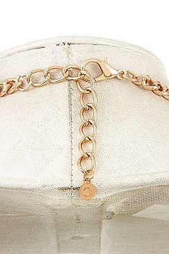 STYLISH SCALLOPED PEARL STATEMENT NECKLACE SET