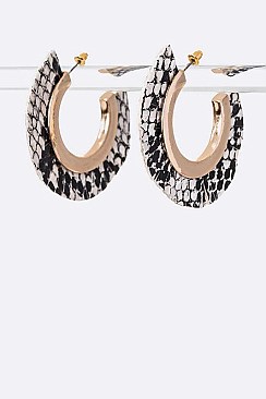 Iconic Snake Print Hoops