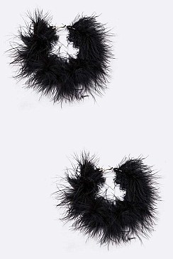 Jumbo Fur Hoops