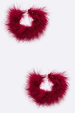 Jumbo Fur Hoops