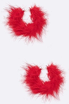 Jumbo Fur Hoops