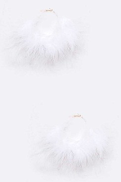 Jumbo Fur Hoops