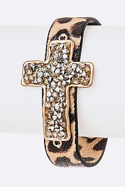 ICONIC CRYSTAL CROSS CUFF