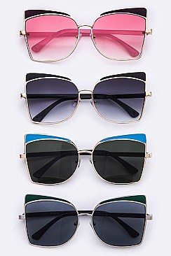 Pack of 12 pieces Pop Trim Iconic Butterfly Sunglasses LA113-POP8661