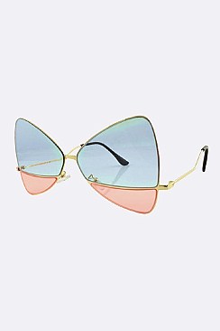 Pack of 12 pieces Oversize Butterfly 2 Tone Sunglasses LA113-POP8701