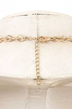 MULTI ROW BEADED CHAIN NECKLACE SET