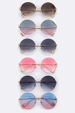 Round Oversized Gradient Sunglasses