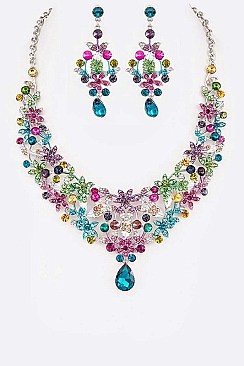 Floral Statement Necklace Set