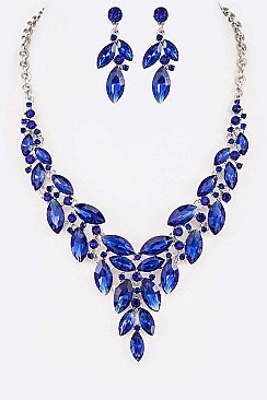 Stylish Crystal Statement Necklace Set