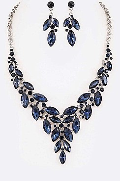 Stylish Crystal Statement Necklace Set