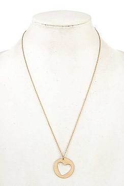 3 LAYERED HEART PENDANT NECKLACE