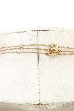3 LAYERED HEART PENDANT NECKLACE