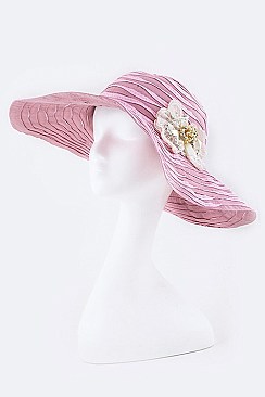 Crystal Lace Flower Iconic Sun Hat
