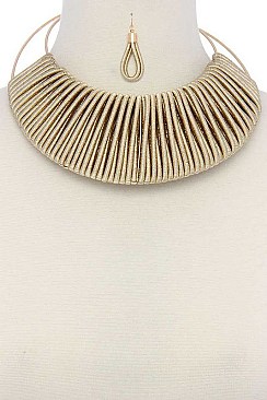 STYLISH WIRED FASHION COLLAR NECKLACE SET JY-JSN-2161