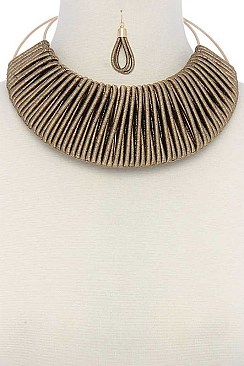 STYLISH WIRED FASHION COLLAR NECKLACE SET JY-JSN-2161