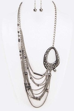 LONG MIX CHAIN LAYER NECKLACE SET