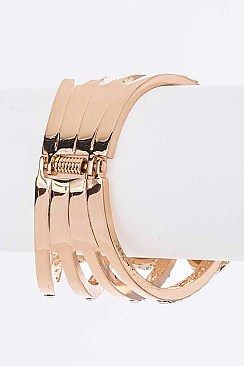 STYLISH CRYSTAL SKULL HINGE BANGLE