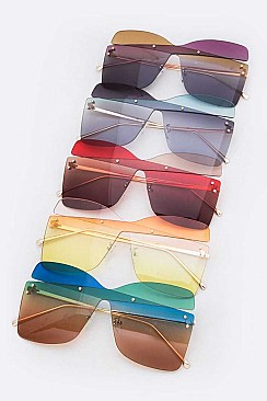 Pack of 12 2 Tone Iconic Butterfly Sunglasses Set