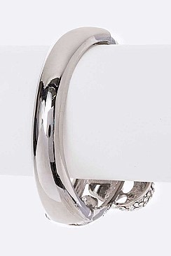 HINGED CRYSTAL SKULL BANGLE