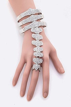 ELEGANT CRYSTAL SPIN BANGLE & RING SET