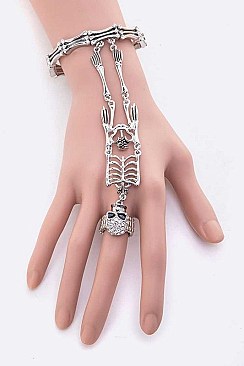 CLASSIC CRYSTAL SKELETON BRACELET & RING SET