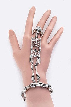 CLASSIC CRYSTAL SKELETON BRACELET & RING SET