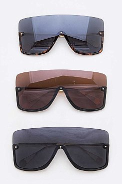 PACK of 12 Iconic Fashion Shield Sunglasses