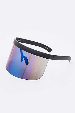 Pack of 12 Iconic Mirror Shield Sunglasses Set