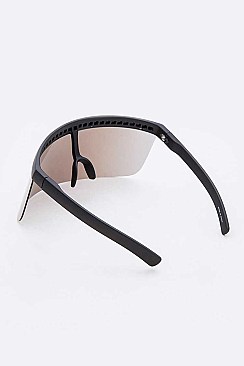 Pack of 12 Iconic Mirror Shield Sunglasses Set